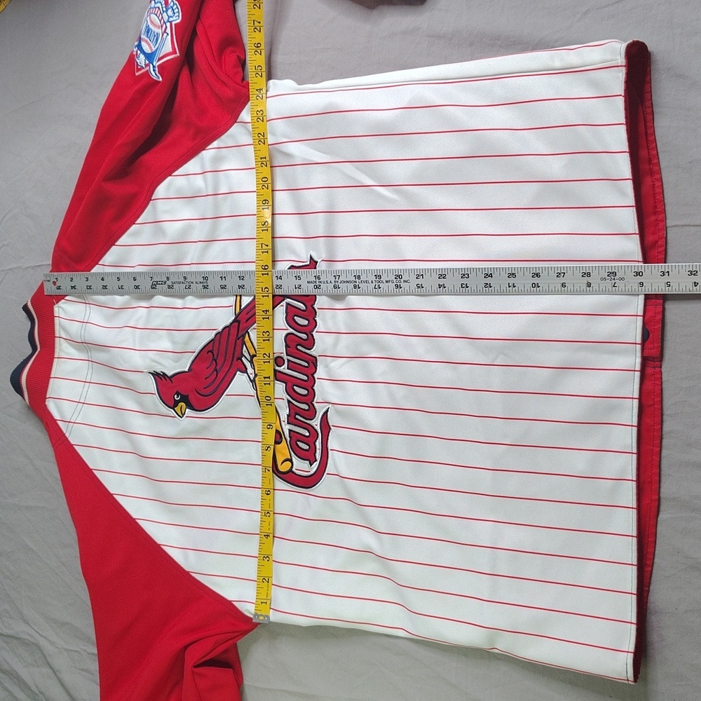 St Louis Cardinals Pin Stripe Baseball Jacket Reversible Spell Out Logo G-III - Picture 9 of 15